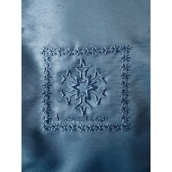 1 Madison Women L Blue 3/4 Length Detachable Fox Fur Trim Hood Zip Puffer Jacket - Picture 7 of 7